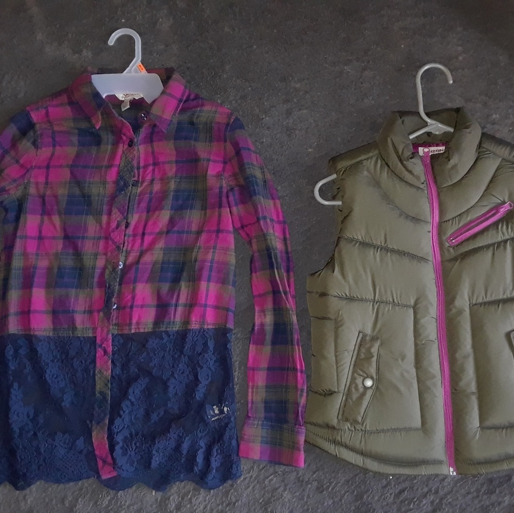 Vest & Plaid Button Down